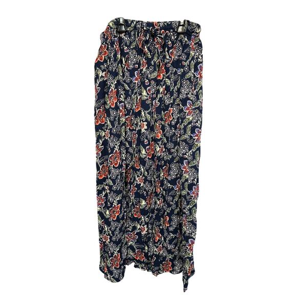 Orvis Dresses & Skirts - Orvis Maxi Drawstring Skirt Navy Blue Boho Festival Design Small